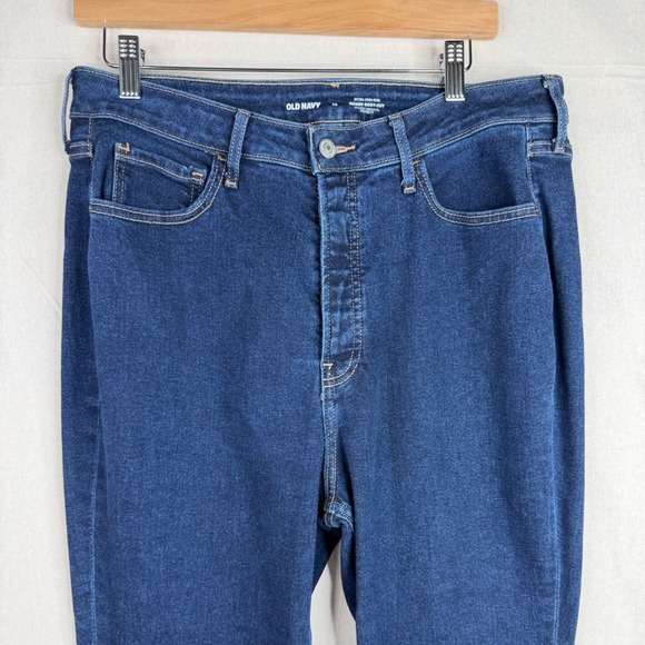 Old Navy Extra High Rise Kicker Bootcut Jeans size 12 Blue - Picture 5 of 9